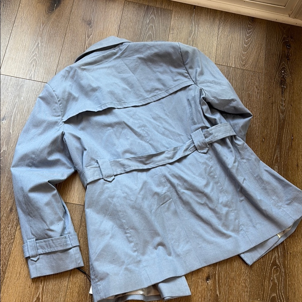 NWT Calvin Klein Women's Light Blue Trench Coat - Picture 6 of 6